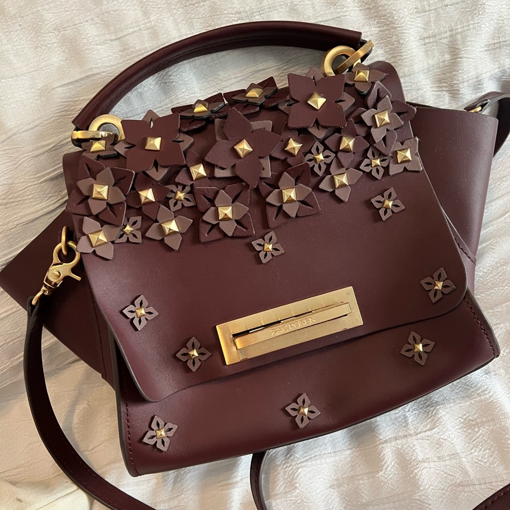 Maroon Zac Posen mini cross body